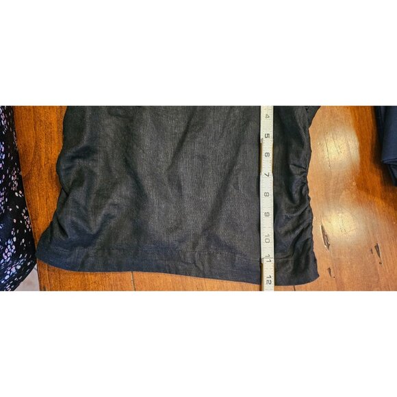 H & M Linen Top Size Small Black Stretchy back - Picture 7 of 8